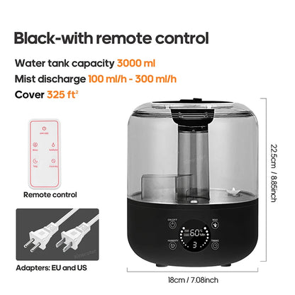 Large Capacity Aromatherapy Air Humidifier with Remote Control - Smarsty