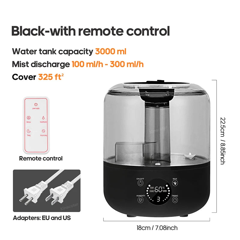 Large Capacity Aromatherapy Air Humidifier with Remote Control - Smarsty