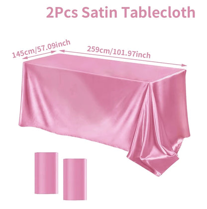 Satin Rectangle Tablecloth for Elegant Wedding Decor - Smarsty