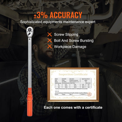 SucceBuy 1/2" 1/4" 3/8" Mechanical Torque Wrench Set Precision Pointer Hand Tools Torque Wrench Mechanical Car Repair Tool - Smarsty