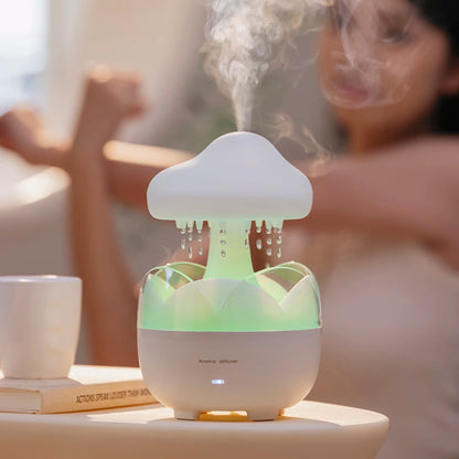 Mushroom Rain Humidifier and Aroma Diffuser with Colorful Night Lights - Smarsty