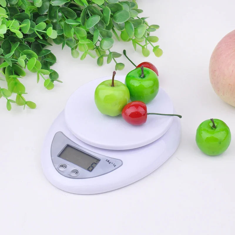 LED Portable Digital Kitchen Scale with Tray 5kg Capacity - Smarsty
