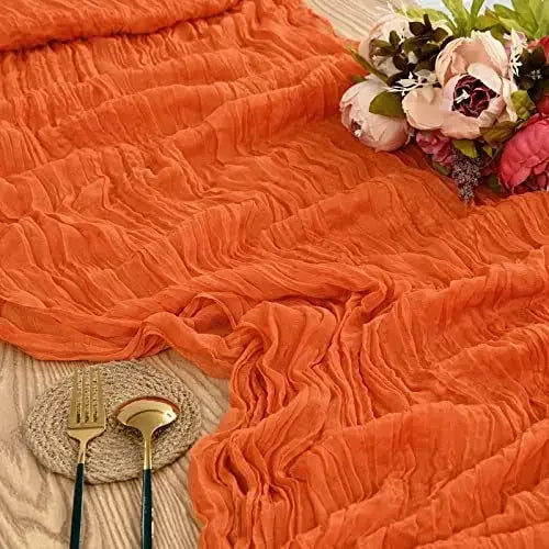 Gauze Table Runner for Rustic Beach Weddings - Smarsty