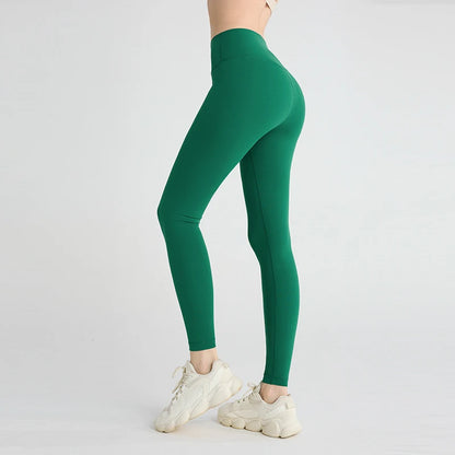 Naked feeling Yoga Leggings Women High Waisted Hip Lifting Fitness Leggings Running Cycling Pants Breathable Sports Leggings - Smarsty