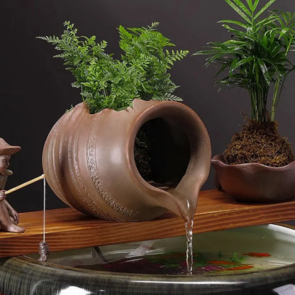 Ceramic Jar Water Fountain for Aquarium Decoration - Smarsty