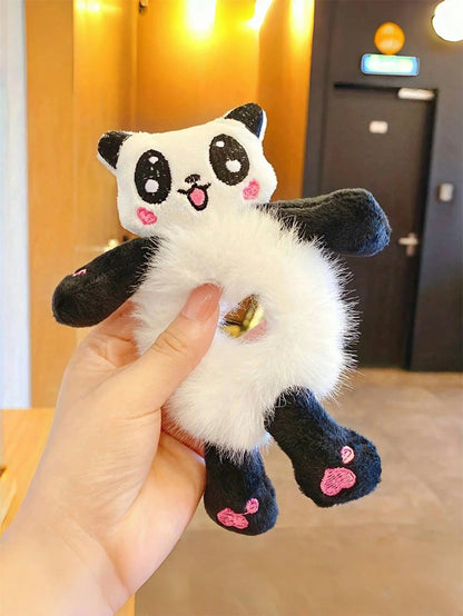 Cute Plush Hair Ties For Women Soft Elastic Bands Set - Smarsty