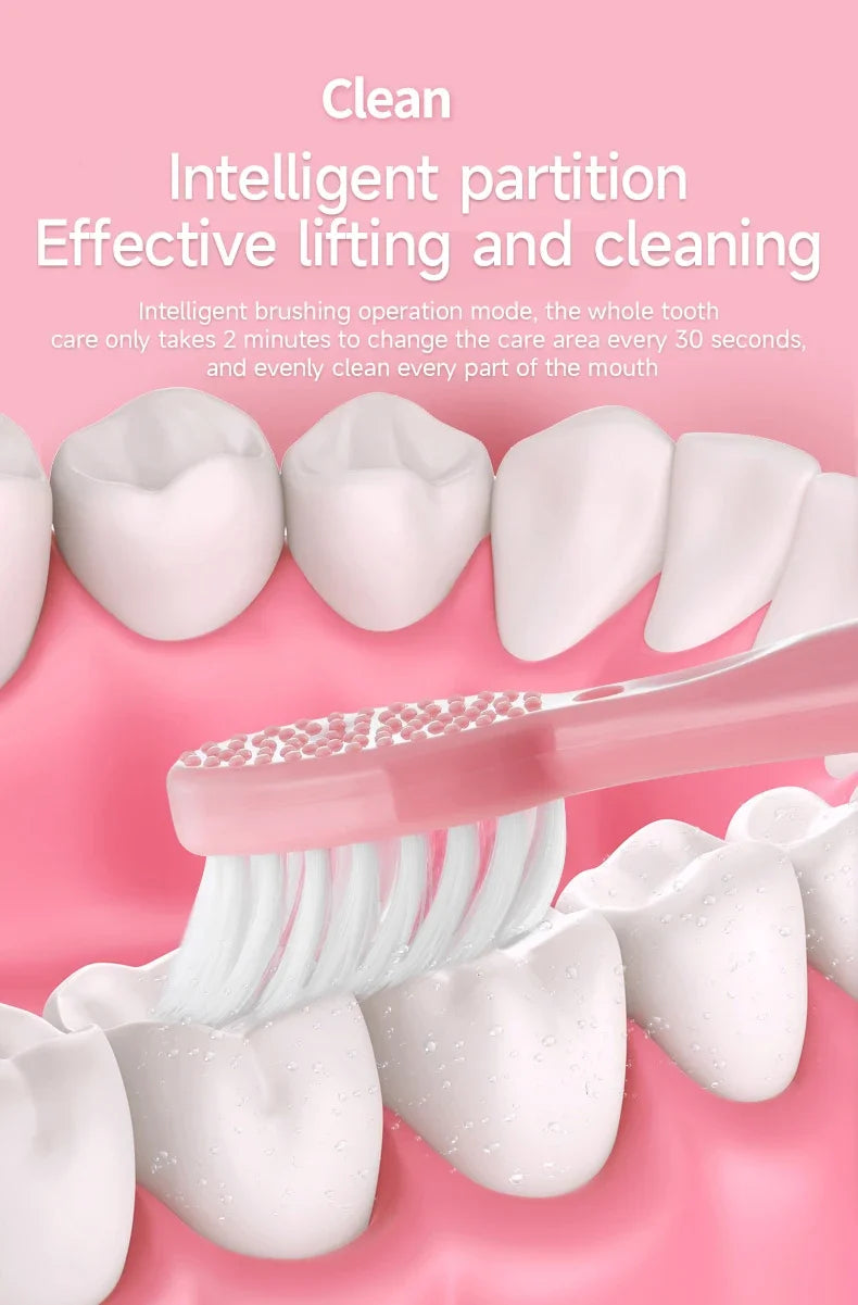 Portable Waterproof Electric Toothbrush with Soft Bristles - Smarsty