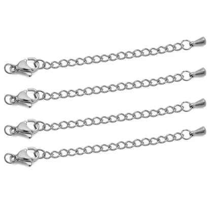 Stainless Steel Extension Chains Lobster Clasps Durable - Smarsty