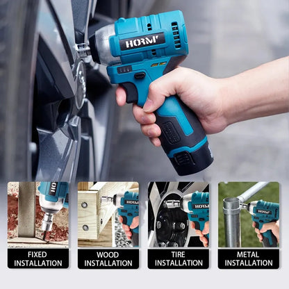 Brushless Electric Impact Wrench 120N.m Cordless Power Tool - Smarsty