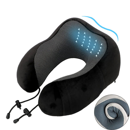Soft Memory Foam Travel Neck Pillow with U Shape Design - Smarsty