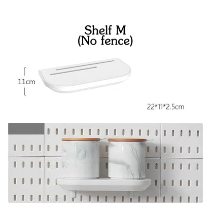 DIY Pegboard Accessories Kitchen Organization No Drill Hanging Shelf Storage Hooks Wall Organizer Crafts For Garage Room