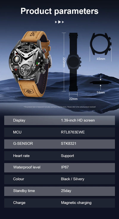 Rugged Military GPS Smart Watch for Men - Smarsty