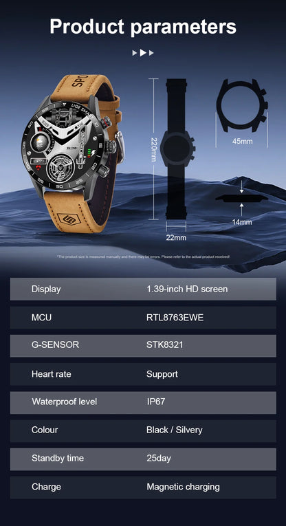 Rugged Military GPS Smart Watch for Men - Smarsty
