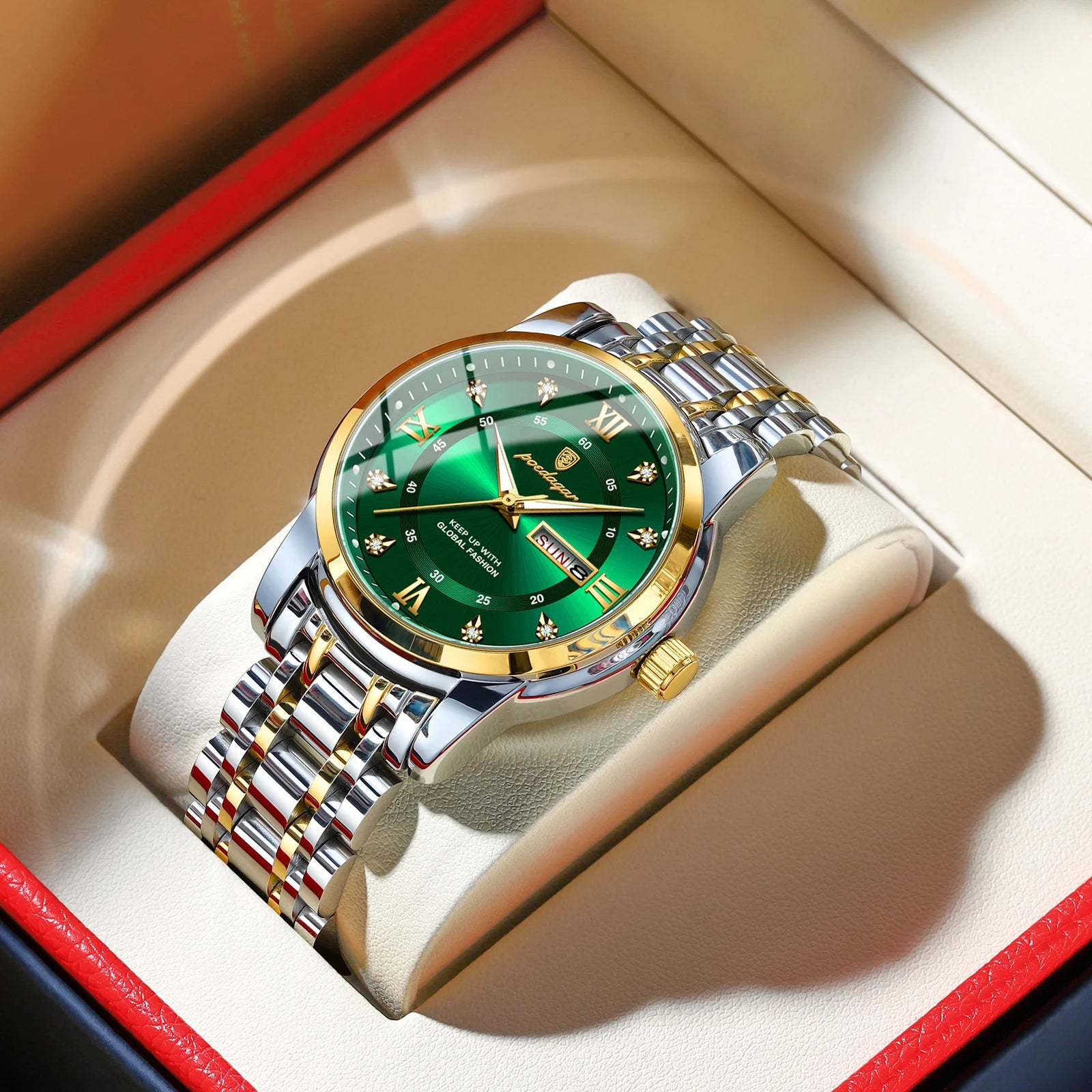 POEDAGAR Luxury Waterproof Men's Watch with Luminous Dial - Smarsty