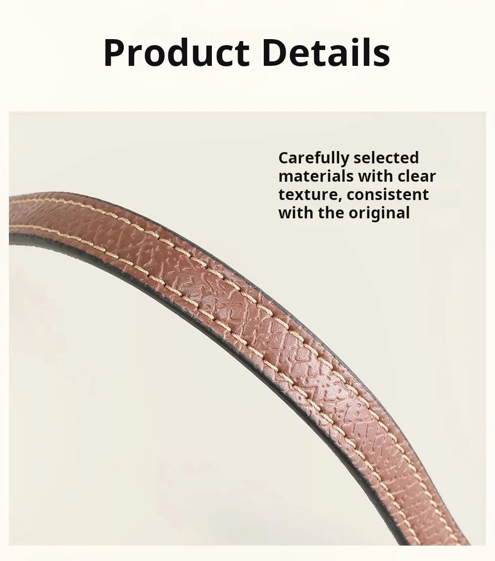 Leather Replacement Crossbody Bag Strap For Longchamp Mini Bag Shoulder Strap Without Punching Modification Bag Accessories