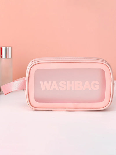 Semi Transparent PVC Makeup And Toiletries Bag With Capacity - Smarsty