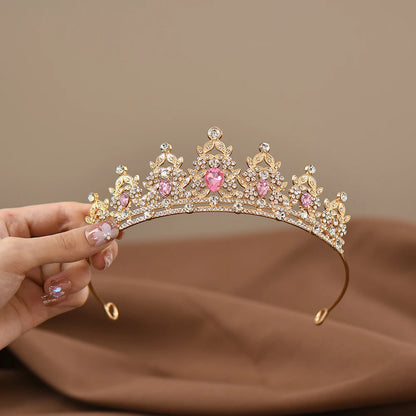 Girls Princess Crown Crystal Tiara for Dance Performance - Smarsty