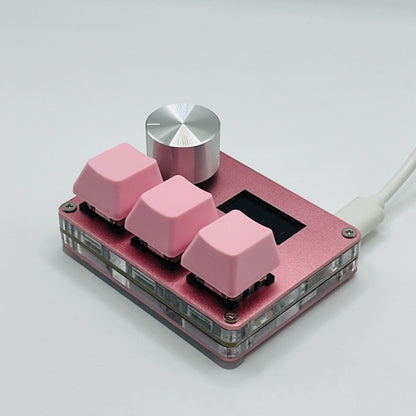 Magnetic Pink Rapid Trigger Hall Switch Keyboard With Knob