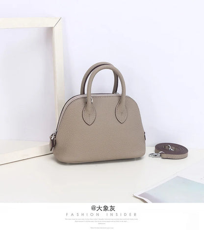 Cow Leather Shell Bag Crossbody Women Messenger Style - Smarsty