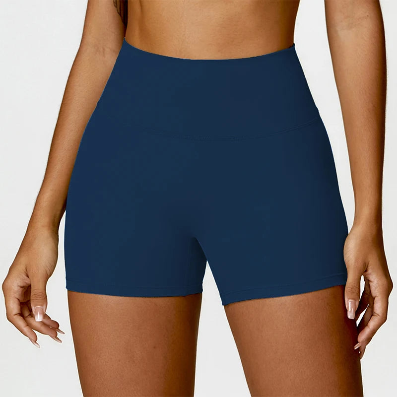 Ctenkevet Solid Color Women Fitness Quick-Dry Sport Short Women Cycling Soft Training Shorts Jog High Waist Yoga Short Legging - Smarsty