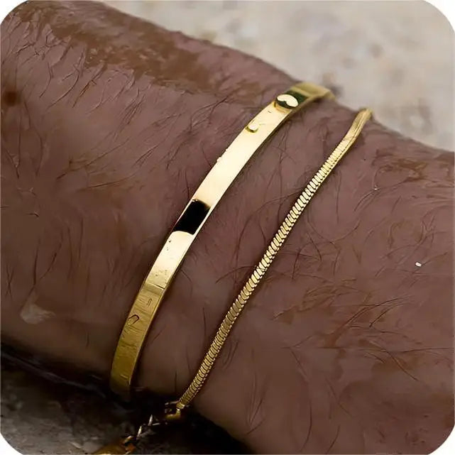 Men's Stainless Steel Cuban Chain Adjustable Bracelet - Smarsty