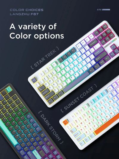 87 Key Mechanical Keyboard Tri Mode Wireless RGB Gasket - Smarsty