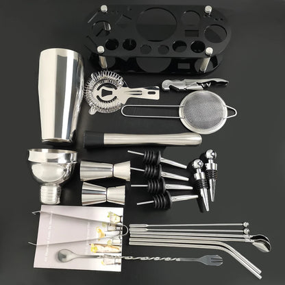 Boston Cocktail Shaker Set with 13 to 22 Bar Tools - Smarsty