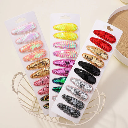 10 Pcs Cotton Alloy Hair Clips for Kids - Smarsty