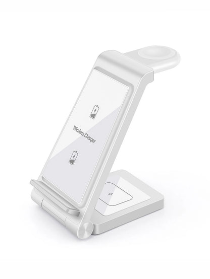 Three In One Wireless Charger Station With Fast Charging - Smarsty