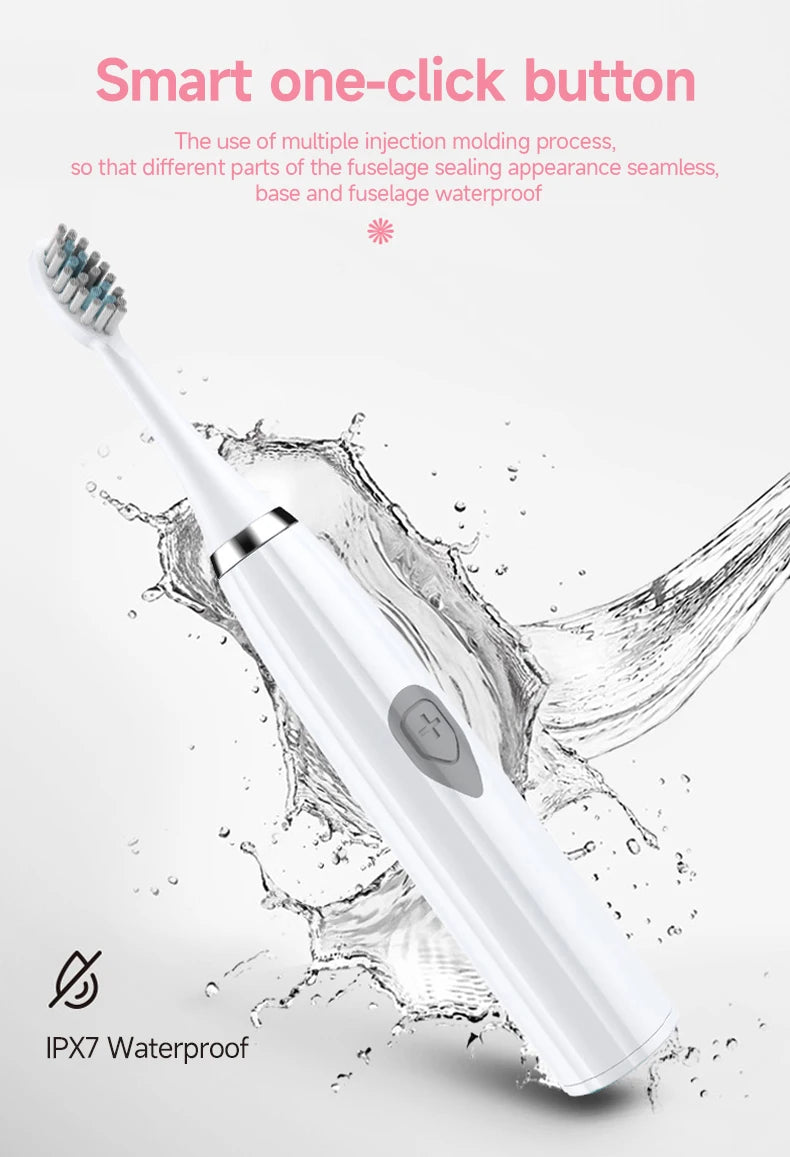 Electric Toothbrush with Soft DuPont Bristles for Effective Oral Care - Smarsty
