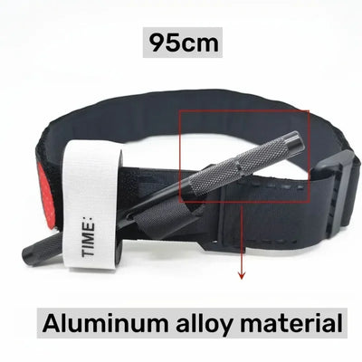 Tactical First Aid Rotary Pressure Aluminum Rod Tourniquet Hiking Militar Outdoor Camping Survival Gear Molle Rescue Tools - Smarsty