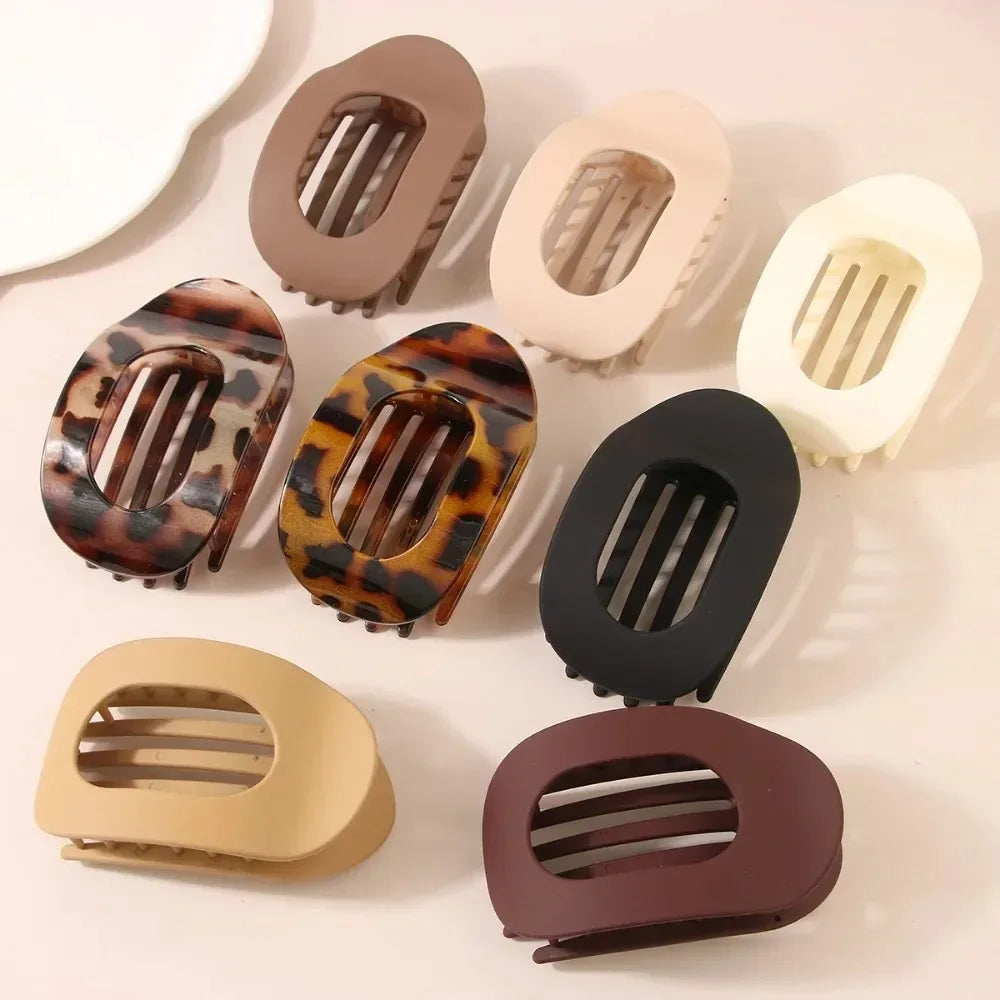 Fashionable Leopard Matte Hair Claw Clip for Women - Smarsty