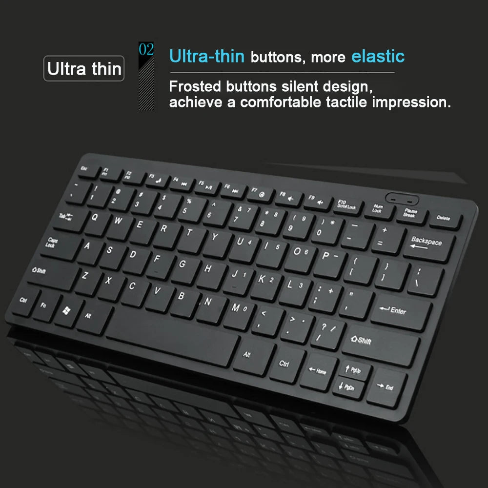 Ultra Thin USB 2.0 Wired Keyboard Mini 78 Keys Multimedia