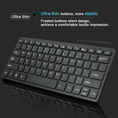 Ultra Thin USB 2.0 Wired Keyboard Mini 78 Keys Multimedia - Smarsty