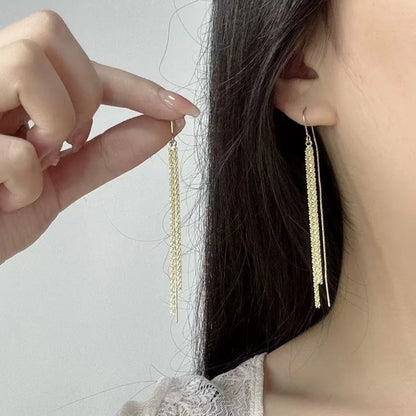 Long Tassel Chain Dangle Earrings for Trendy Women Jewelry - Smarsty