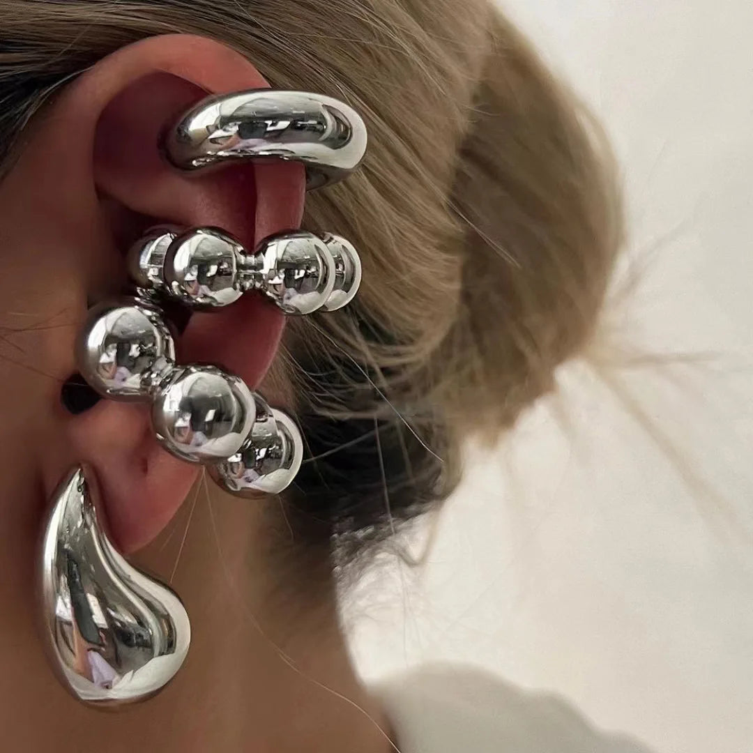 Trendy Vintage Geometric Clip Earrings for No Piercing Style - Smarsty