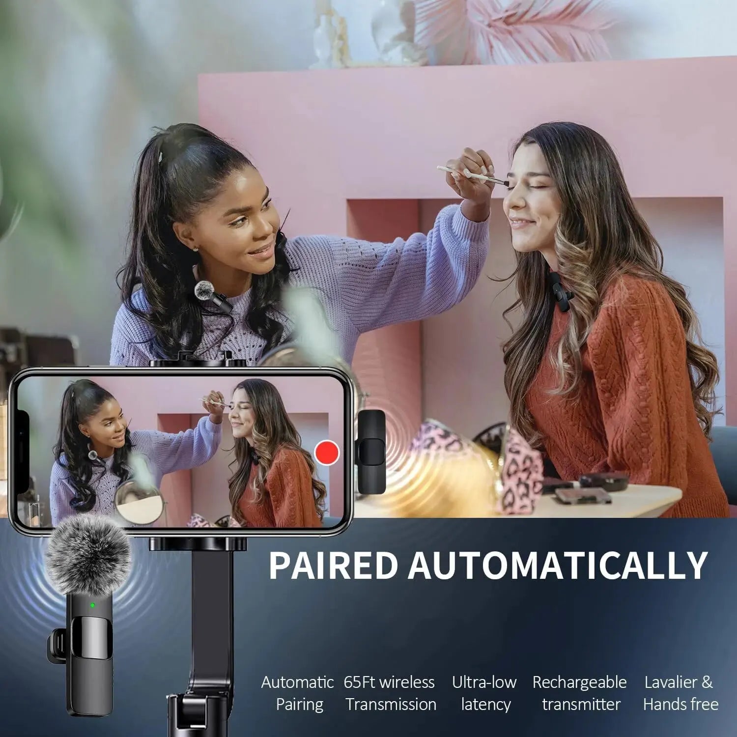Wireless Lavalier Microphone for iPhone and Android - Smarsty