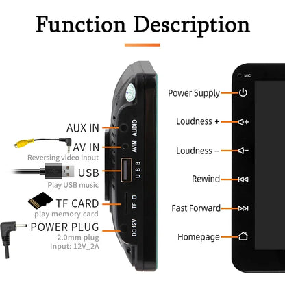 7 Inch Touch Screen Car Radio With Wireless CarPlay - Smarsty