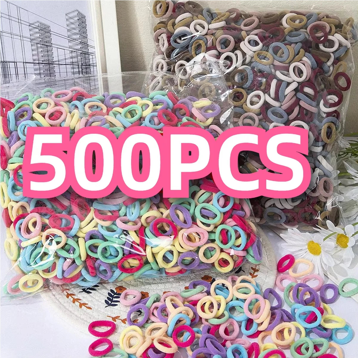 Girls Colorful Elastic Hair Bands Non Slip Soft Ties - Smarsty