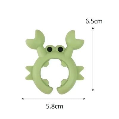 4/1PCS Silicone Spatula Rack Small Crab Anti Scalding Overflow Pot Clip Spoon Holder Clip Universal Shovel Rack Kitchen Gadget by Smarsty