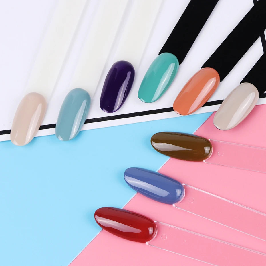 50pcs Oval Nail Display Tips for UV Gel Swatching - Smarsty