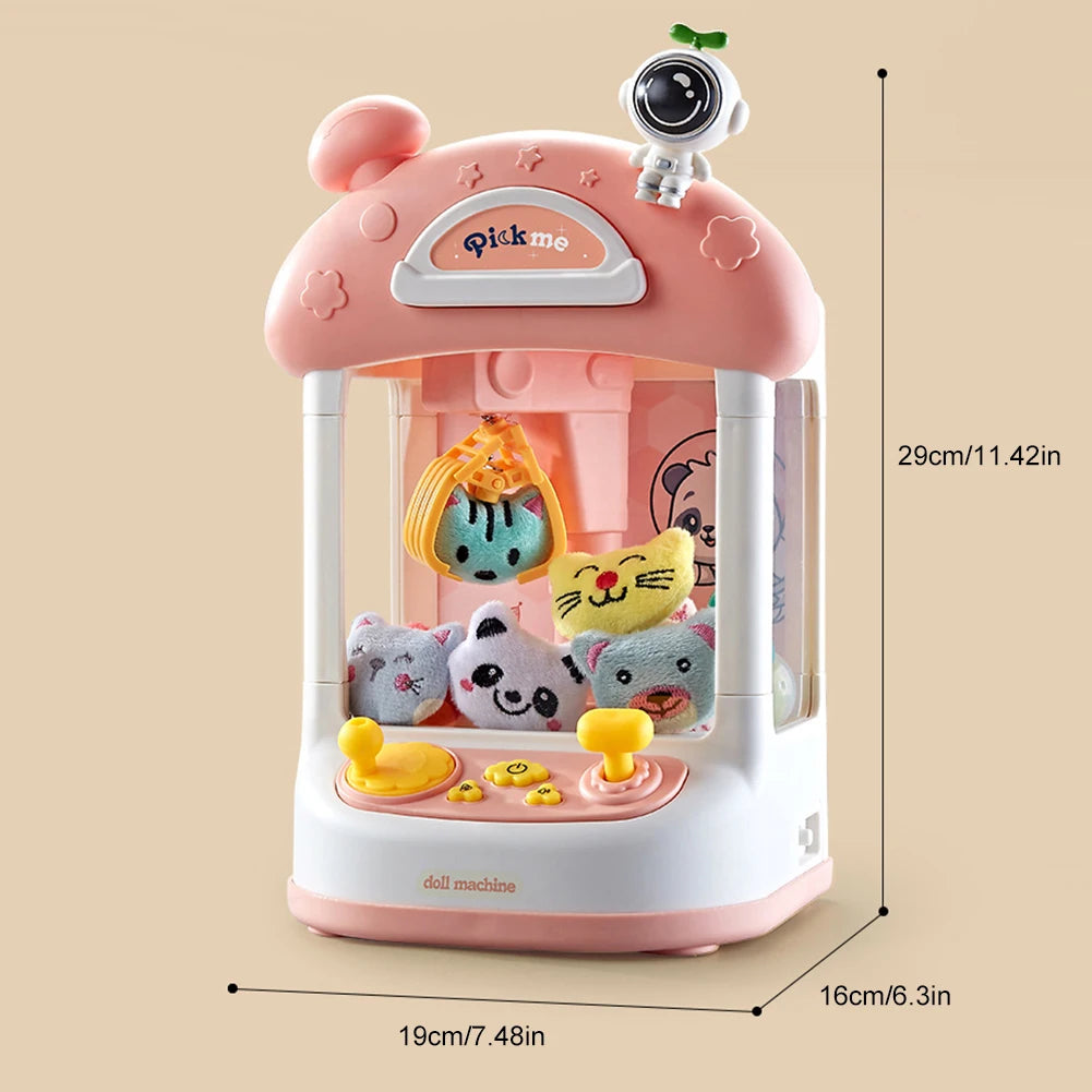 Mini Claw Machine Crane Machines Toy Large Claw Catch Toy Kids Coin Operated Play Game Clip Doll Toys Gifts for Girls and Boys