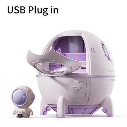 USB Rechargeable Space Capsule Air Humidifier with Colorful Light - Smarsty