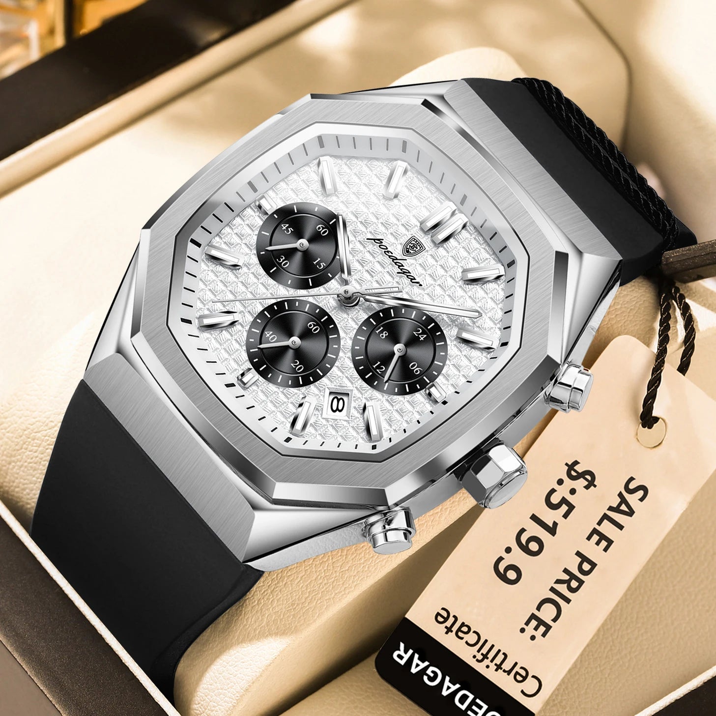 Waterproof Luminous Chronograph Watch for Men - Smarsty