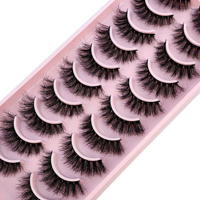 10 Pairs Handmade Faux Mink Eyelashes for Natural Look - Smarsty