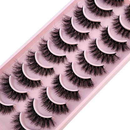 10 Pairs Handmade Faux Mink Eyelashes for Natural Look - Smarsty