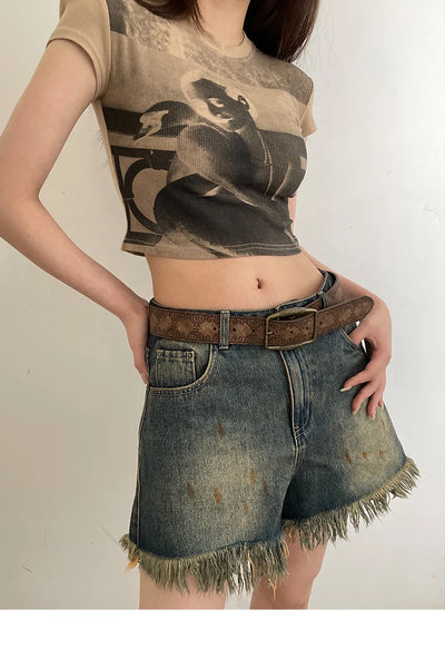 Y2K Retro Women Belt Casual PU Leather Brown - Smarsty