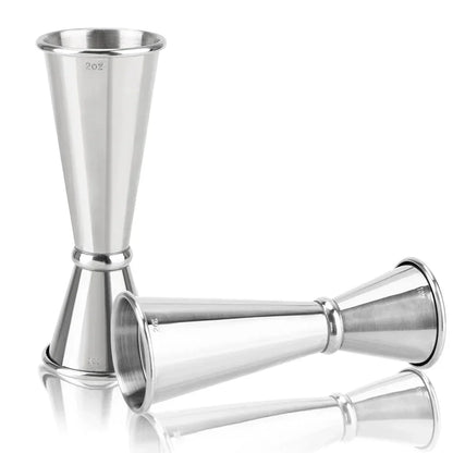 Stainless Steel Double Shot Jigger Cocktail Measure Cups - Smarsty
