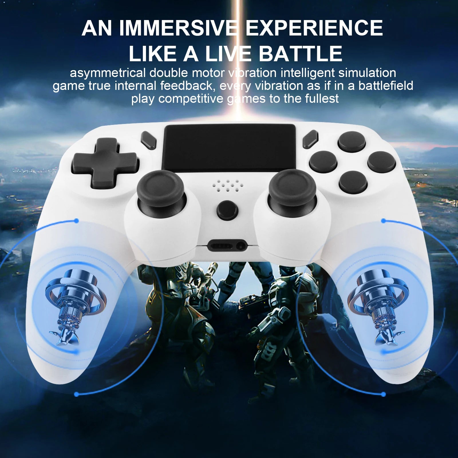 GAMINJA Wireless Gamepad with Dual Vibration Feature - Smarsty