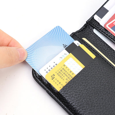 Portable Super Slim Soft Wallet PU Leather Mini Credit Card Wallet Purse Card Holders Men Wallet Thin Small Short Wallets - Smarsty